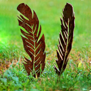 Plume en corten de décoration