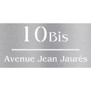Plaque rectangulaire en inox - Adresse